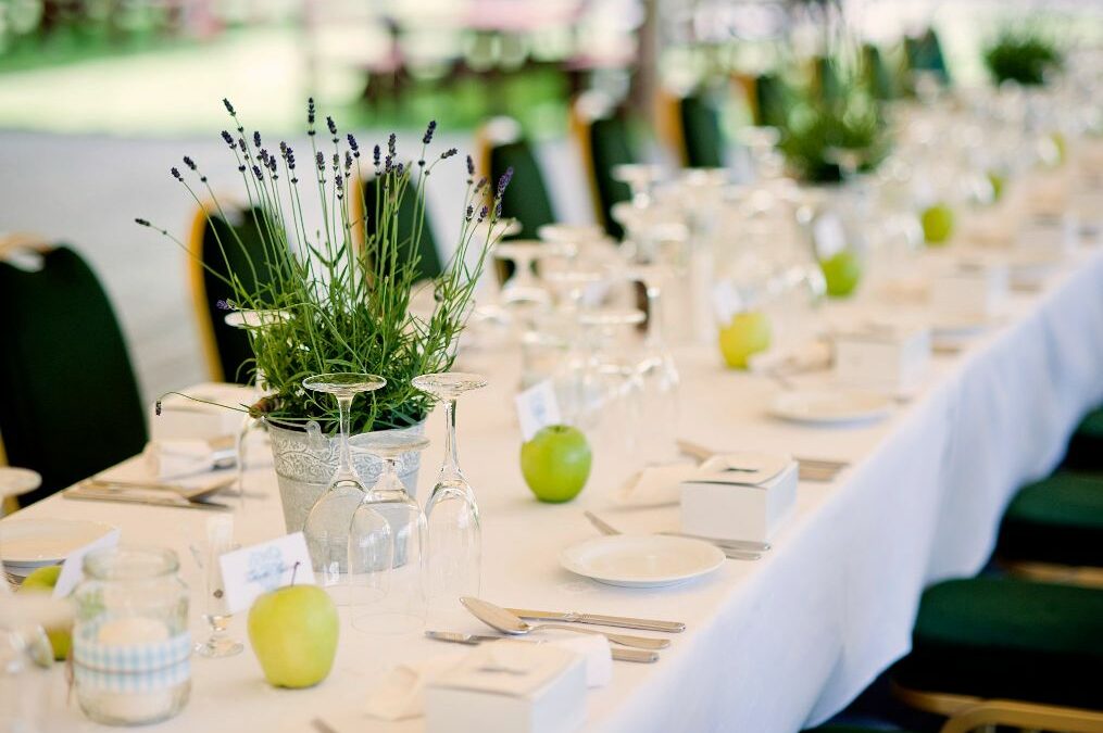 Table décorée pour un mariage