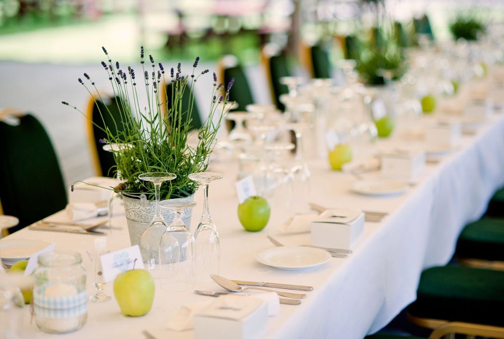 Table décorée pour un mariage