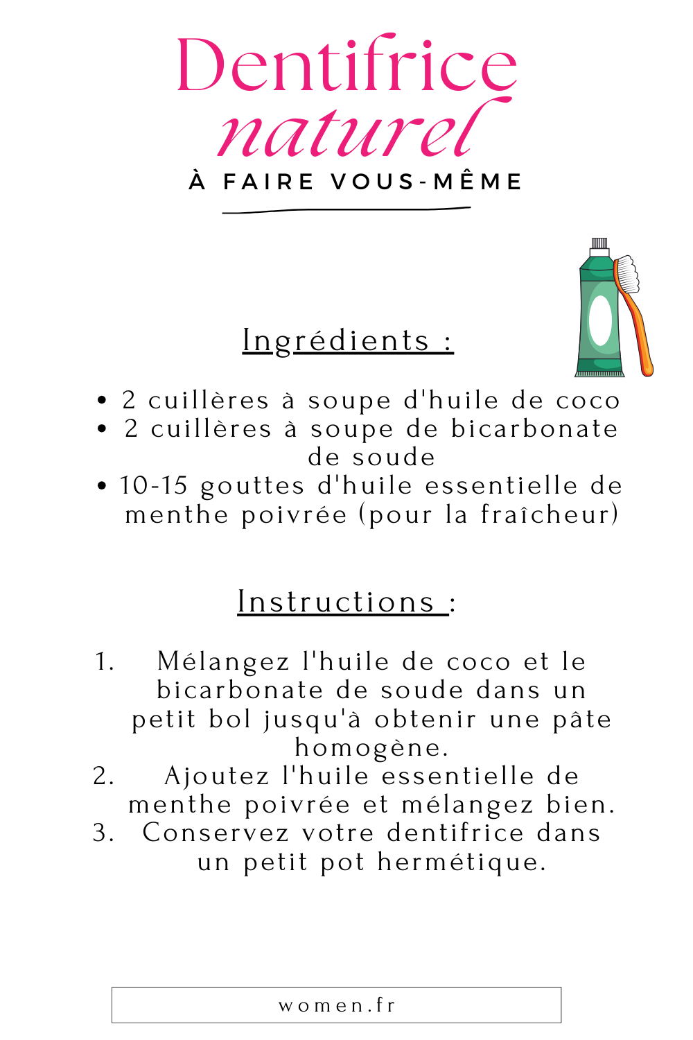 recette dentifrice naturel